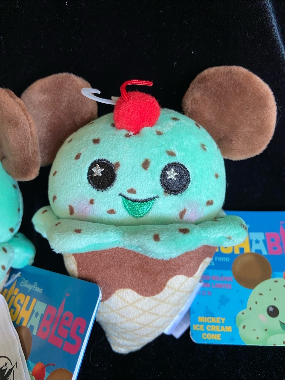 Set of 2 Disney Parks Wishables Food Mickey Ice Cream Cone Limited Release Plush - Picture 2 of 5